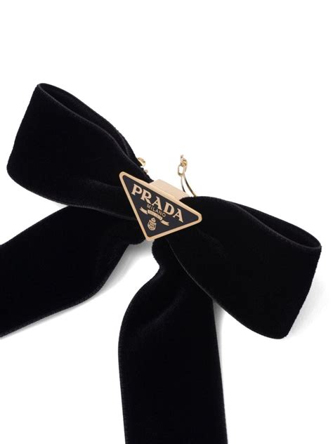 prada hair clip bow|farfetch prada headband.